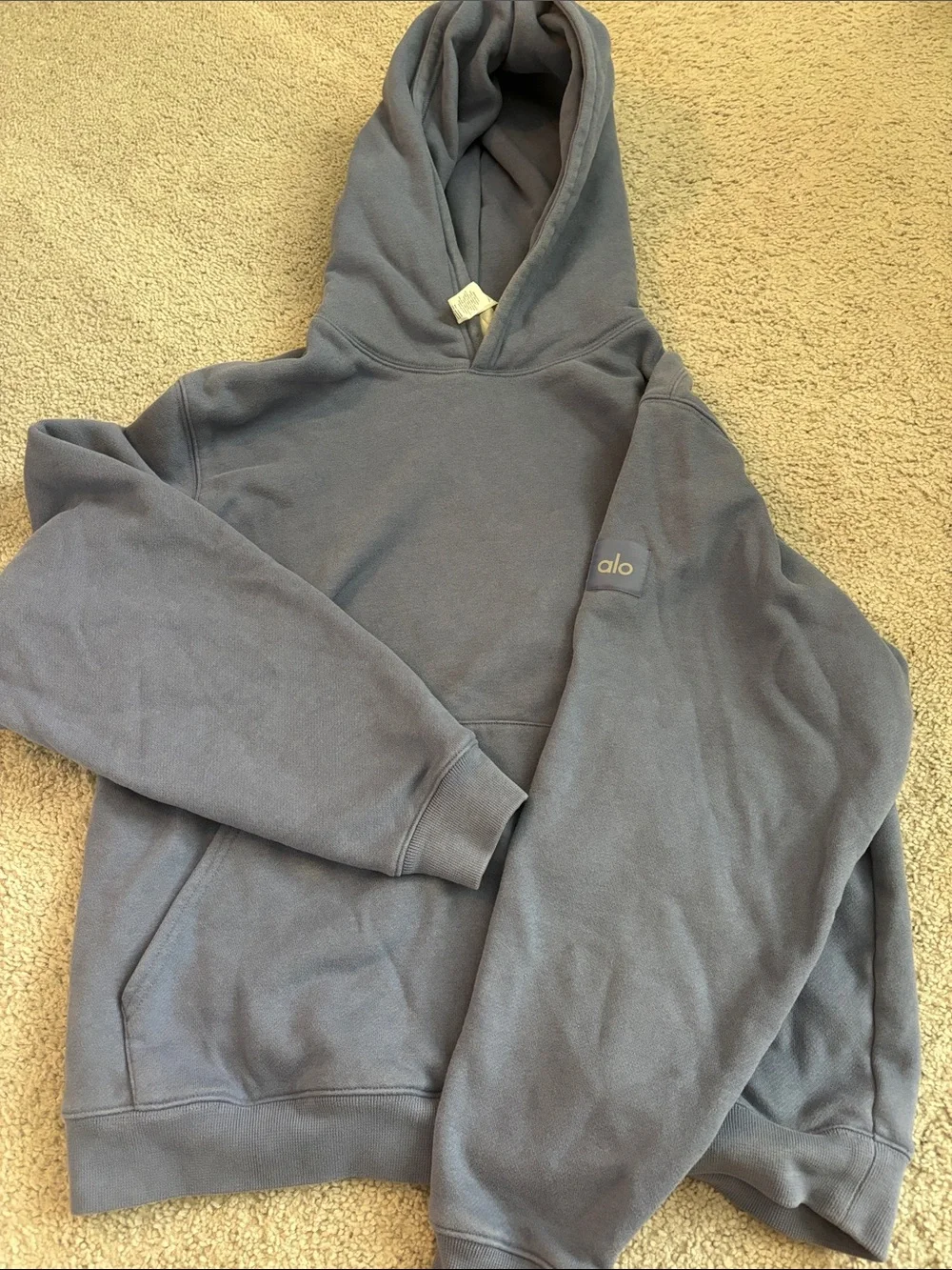 ALO Yoga Women’s Dusty Blue Hoodie - Pullover Sweatshirt